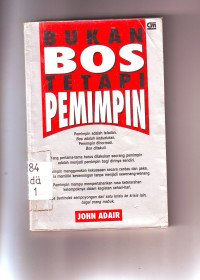 Image of Bukan Bos tetapi Pemimpin