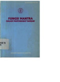 Fungsi Mantra : Dalam Masyarakat Banjar