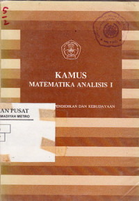 Image of Kamus Matematika Analisis 1