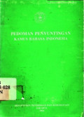 Pedoman Penyuntingan Kamus Bahasa Indonesia