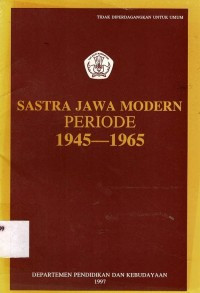 Image of Sastra Jawa Modern Periode 1945-1965